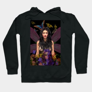 Fairy princess with butterflies and flowers fantasy artwork Hoodie